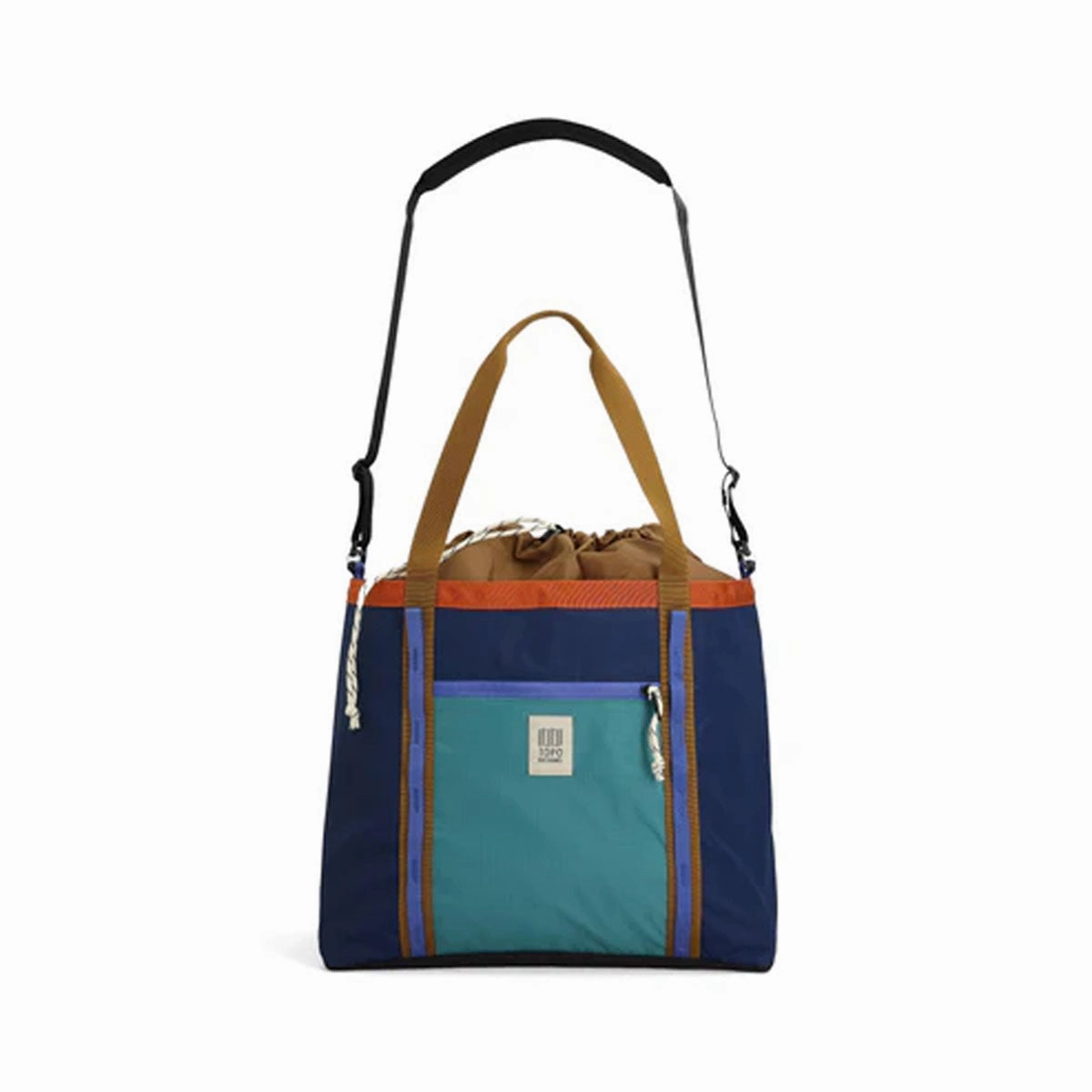 Topo Designs : Mountain Utility Tote : Midnight/Caribbean Bold Detail Practical Design