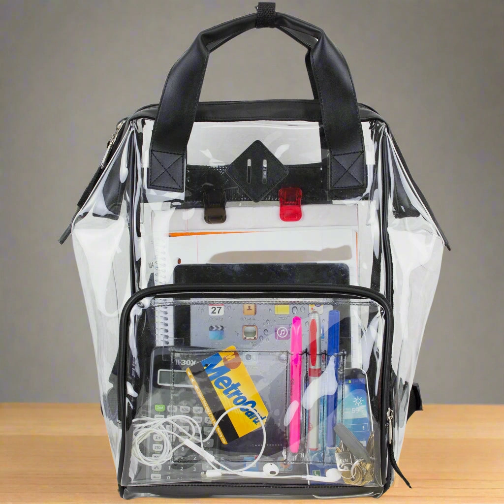 Crystal Clear Backpack with Handles School Compliant Bag Leisure Companion