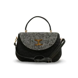 Adjustable Strap Black Women Formal Shoulder Bag P55806