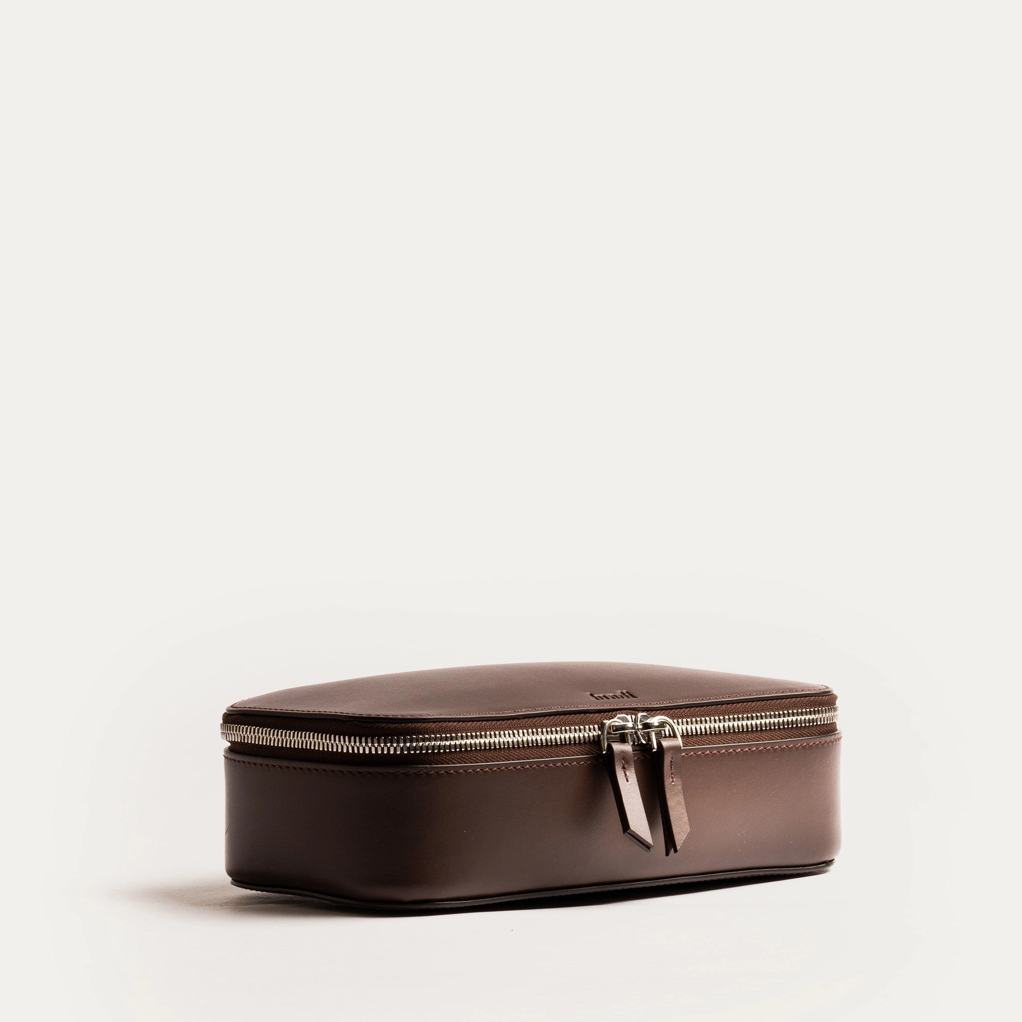 Trousse de toilette cuir ~ GINA II - MARRON Reusable Pouch