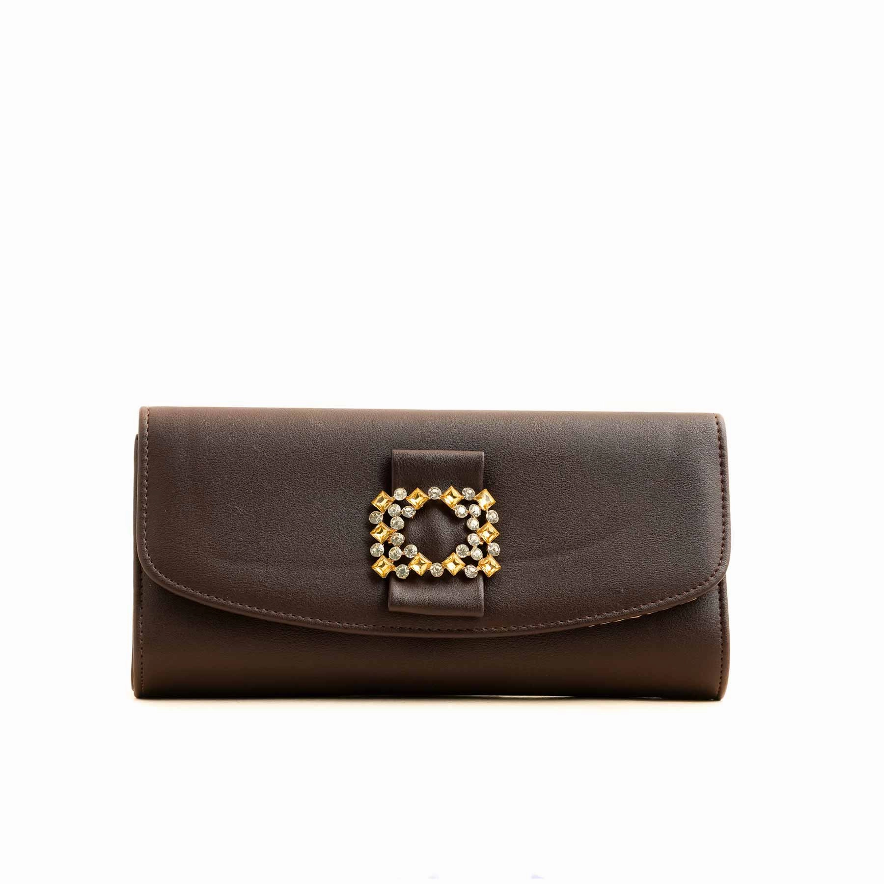 Coffee Formal Clutch P24216 Refined Simplicity Urban Accessory