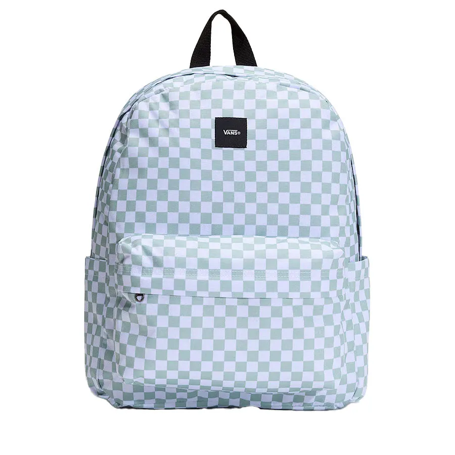 VAN'S Old Skool Check Backpack - Gray Olive Compact Function Performance