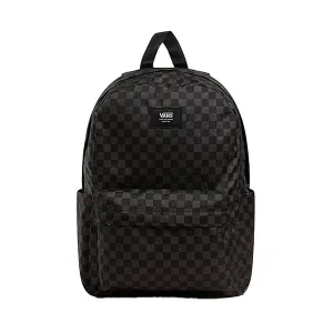 VAN'S Old Skool Grom Check Backpack - Black - Charcoal Lightweight Feel Organized Layout