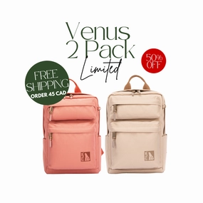 Outdoor Lifestyle Venus Mini Backpack 2-Pack Apricot Brandy Milky Moka | FREE Shipping Over $45 CAD