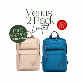 Venus Mini Backpack 2-Pack Milky Moka Blue Horizon | FREE Shipping Over $45 CAD Lightweight shoulder bag Stylish Gear