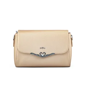 Classic Outfit Polished Texture Golden Women Formal Shoulder Bag P36240