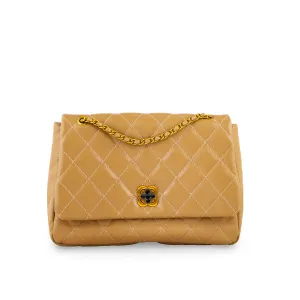 Refined Aesthetic Khaki Women Formal Shoulder Bag P36304