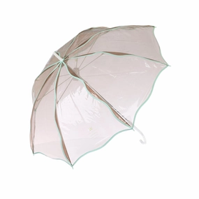 Reusable Travel Bag Quick Access W.P.C. Wavy Plastic Long Umbrella- Brown  (340g)