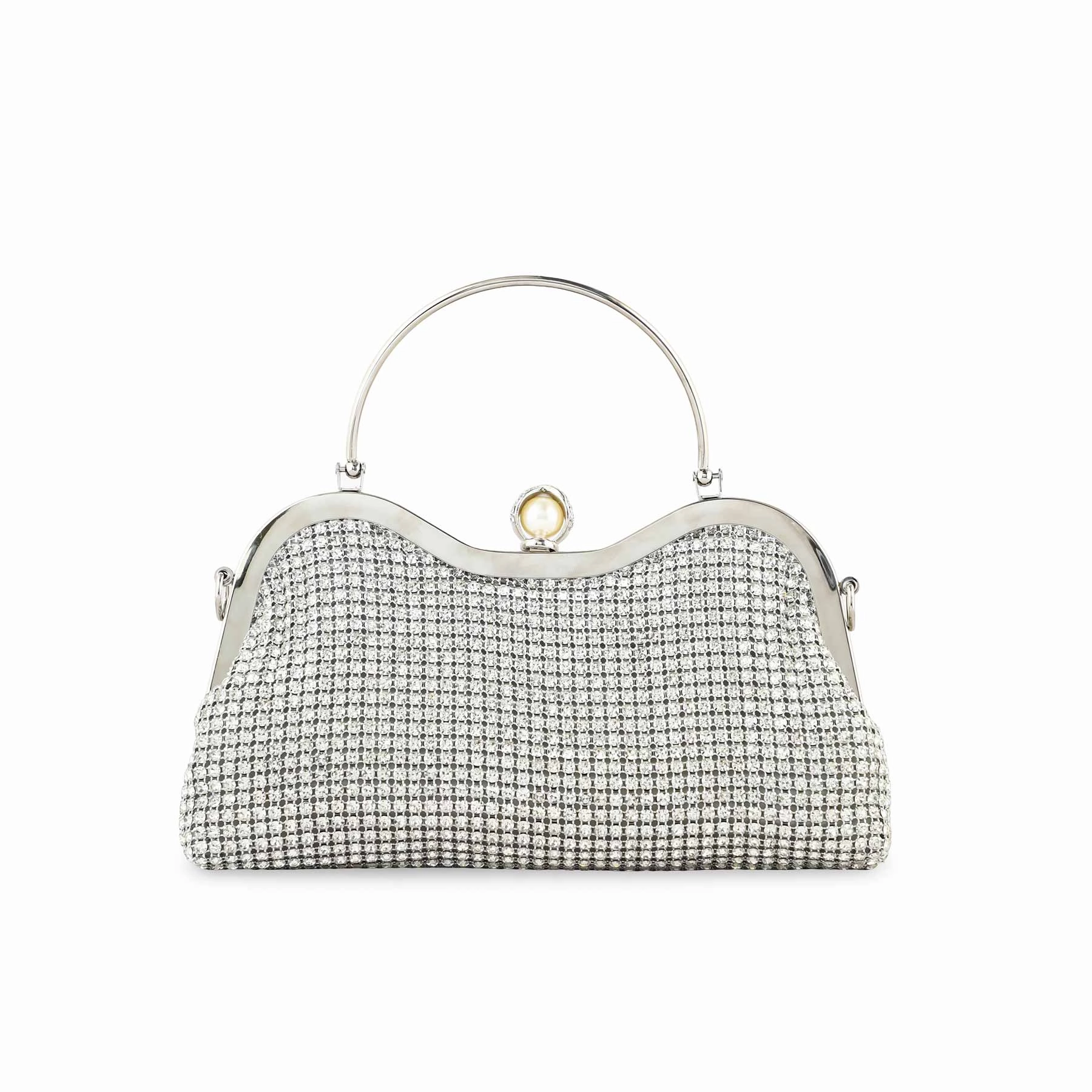 Silver Bridal Clutch P24298 Organized Space Functional Strength