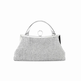 Silver Bridal Clutch P24318 Modern Travel Organized Space