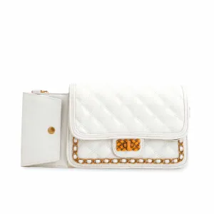 Modern feature White Formal Shoulder Bag P36137