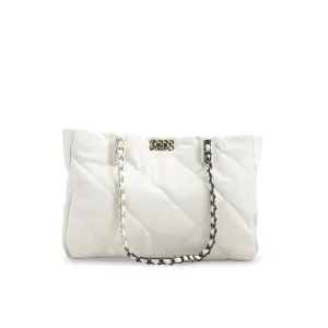 Urban Edge White Formal Shoulder Bag P36321