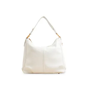 White Formal Shoulder Bag P36360 Smooth Finish Day Tripper