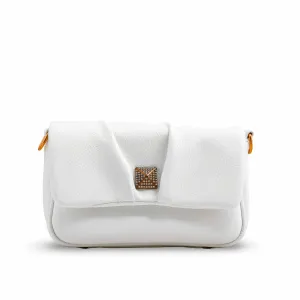 Modern Taste Refined Structure White Women Formal Shoulder Bag P36375