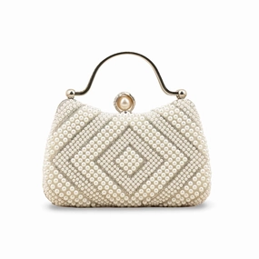 Elegant Durability White Bridal Clutch P24293