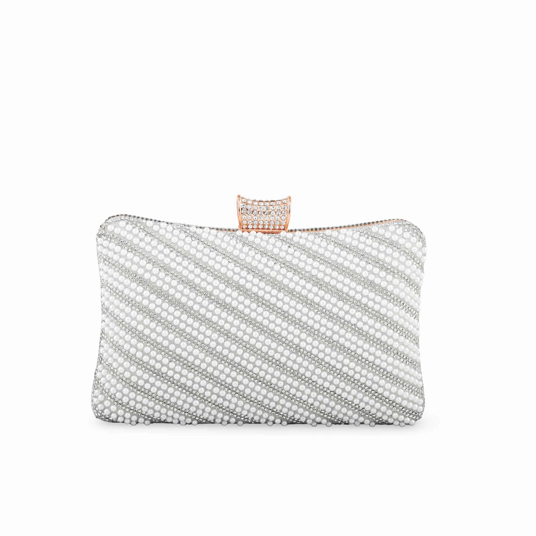 White Bridal Clutch P24355 Stylish Outfit