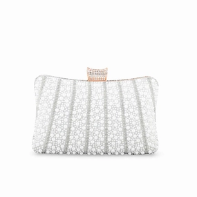 Functional Gear White Bridal Clutch P24356