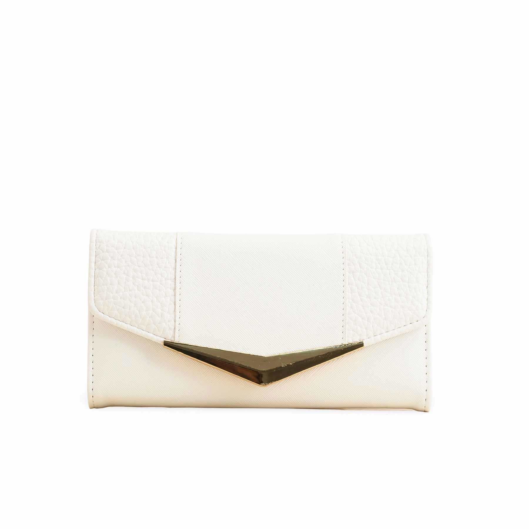 White Casual Wallet For Women P70978 Minimal Function Lightweight Fashion