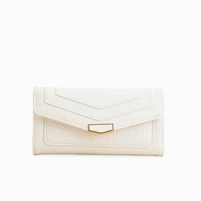 White Casual Wallet For Women P70980 Casual Style Lightweight Organizer