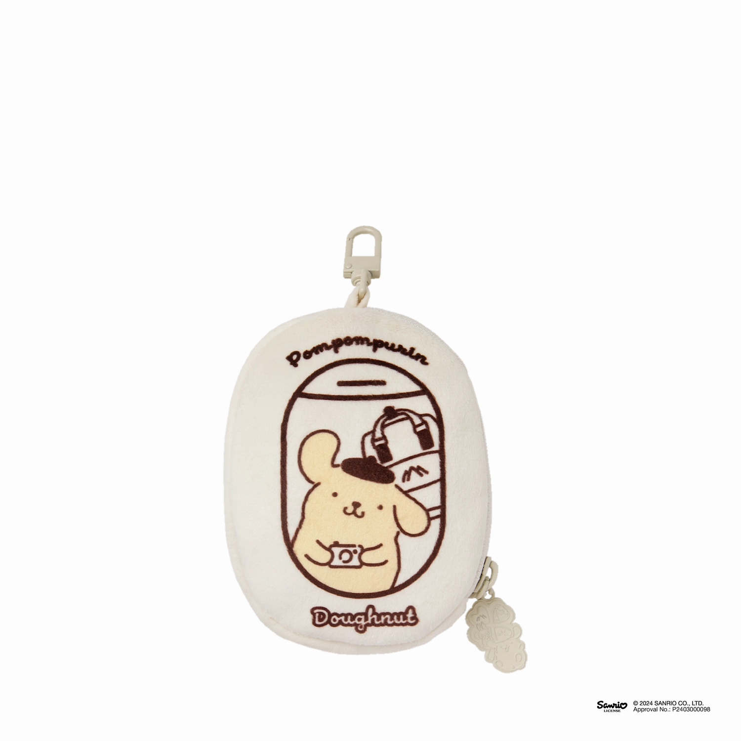 Stylish Essential Practical Companion Window Seat Doughnut X Pompompurin Series Coins Bag