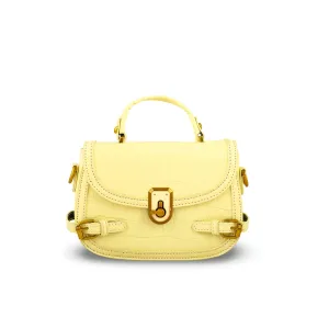 Yellow Formal Shoulder Bag P36303 Minimal Feature