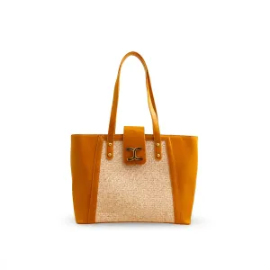 Yellow Formal Shoulder Bag P55753 Timeless elegance